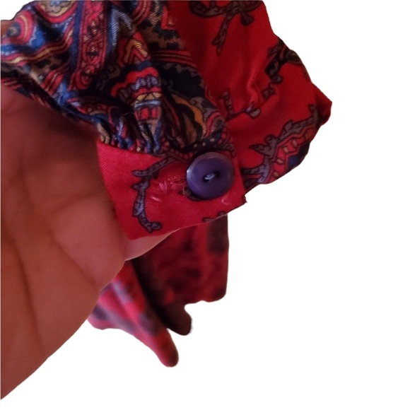 1980s Taurus II Red‎ Multi-Color Dress - Picture 4 of 7